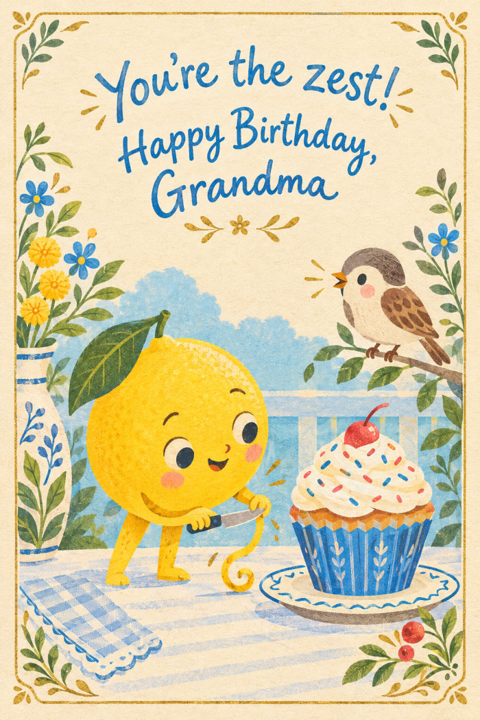 Zesty Delight — birthday greeting card