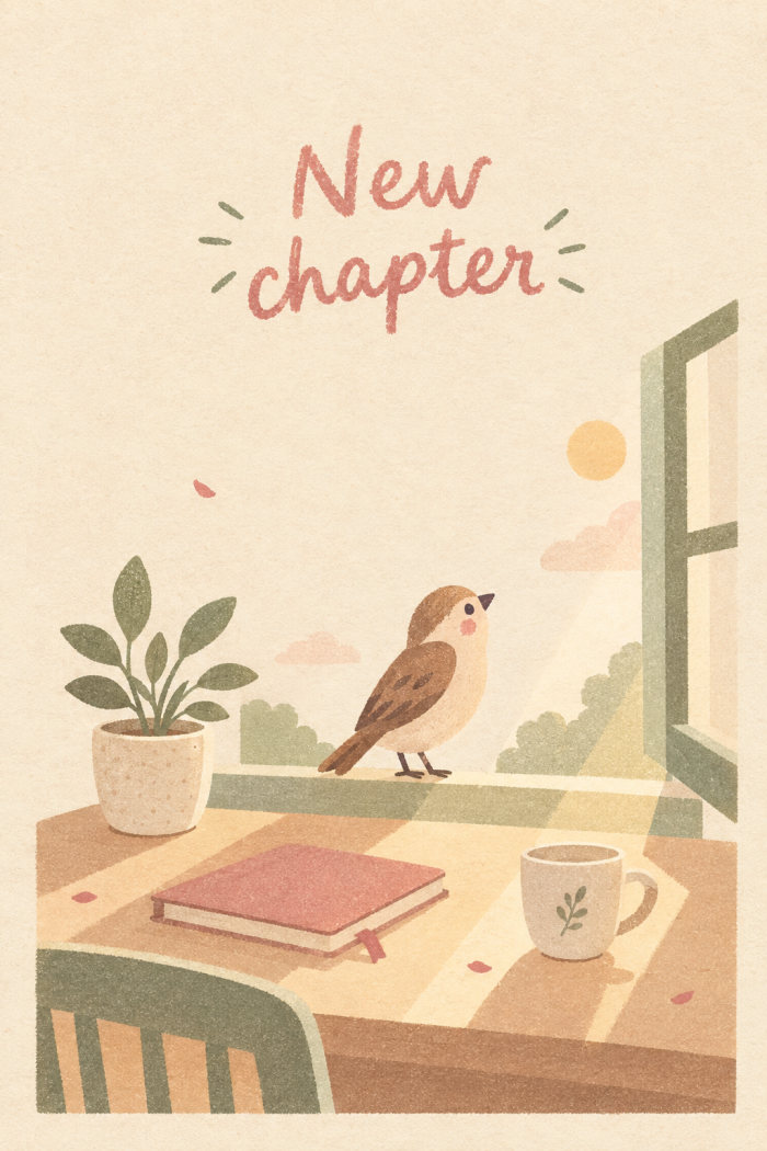 Morning Bird — minimal style divorce / breakup greeting card