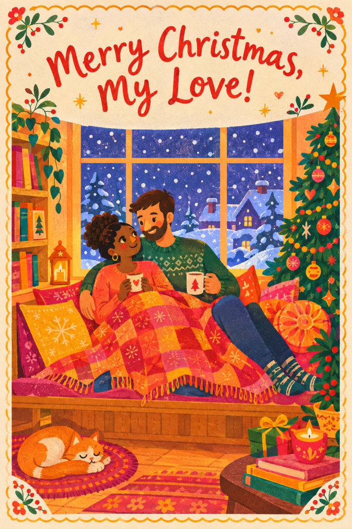 Winter Window — christmas greeting card