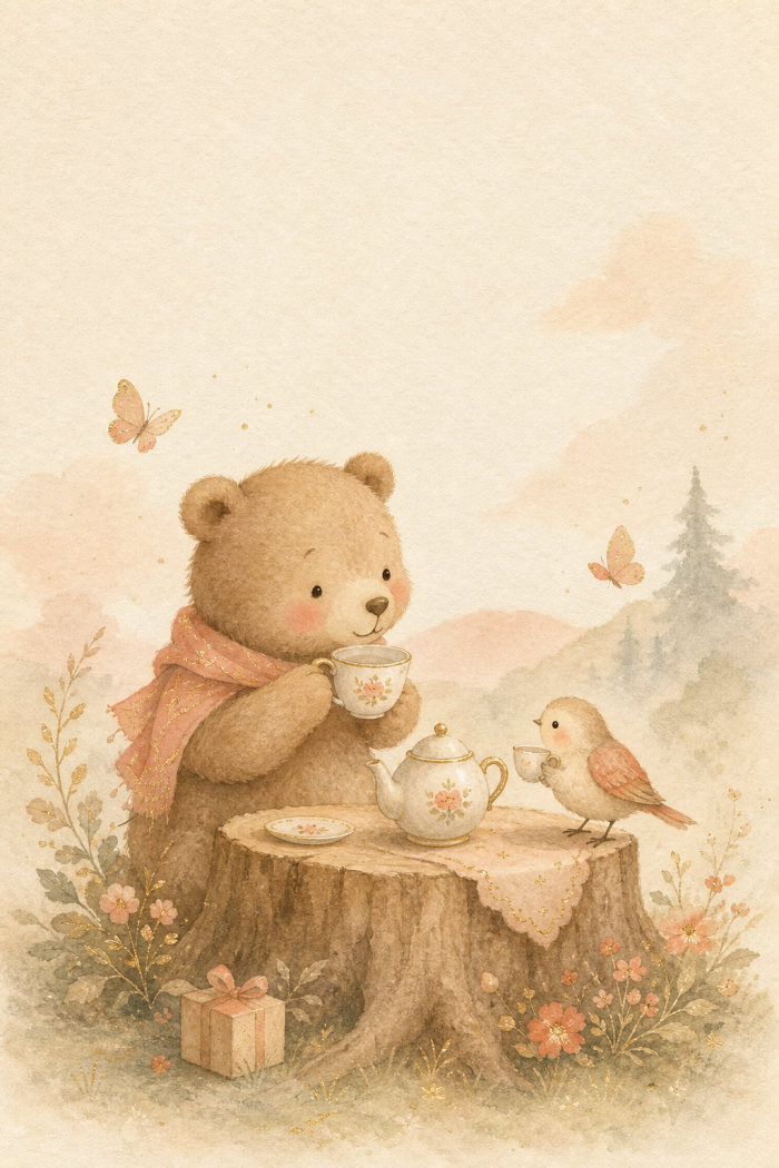Tea Party — elegant style friendship greeting card
