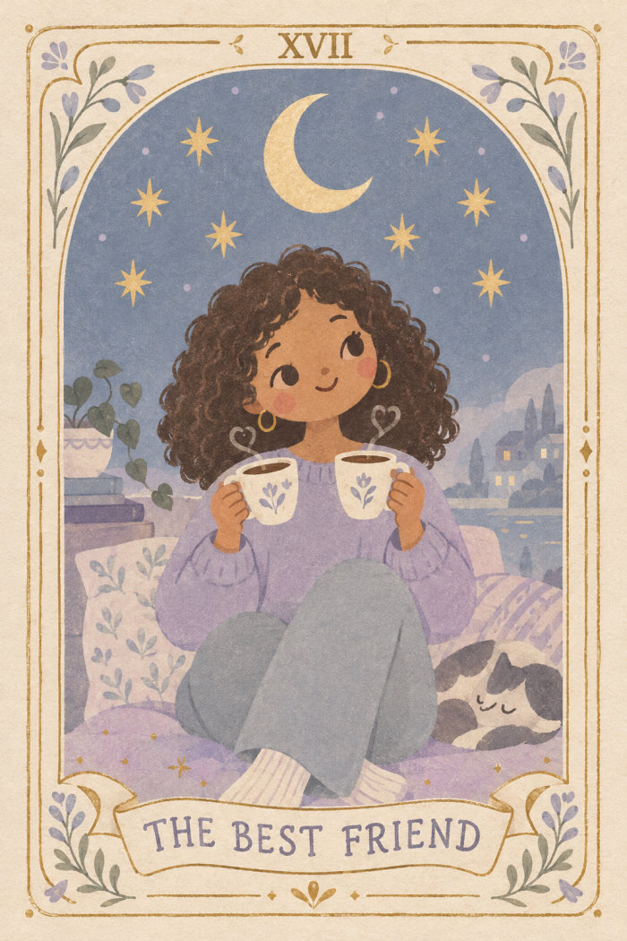 Moonlit Comfort — birthday greeting card