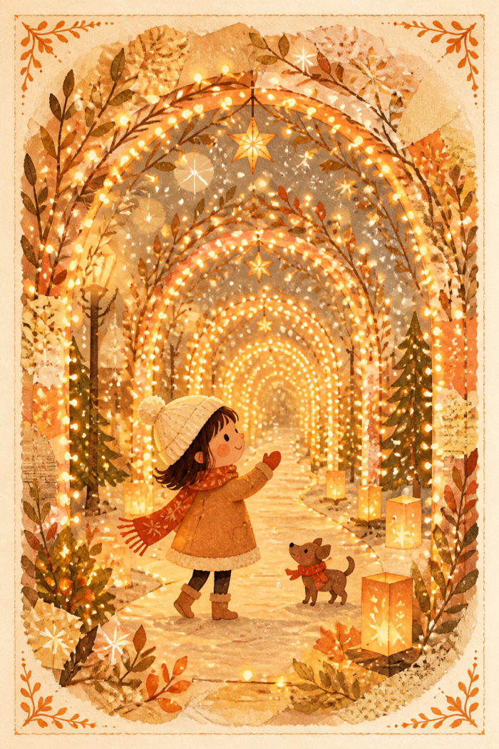 Winter Stroll — christmas greeting card