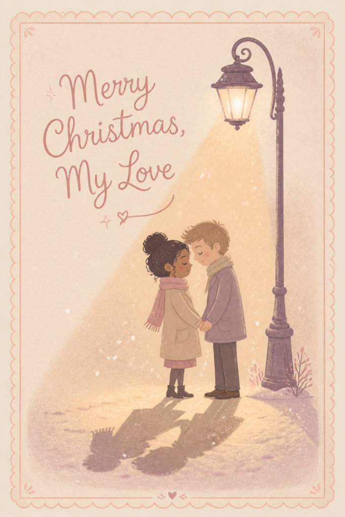 Winter Romance — christmas greeting card