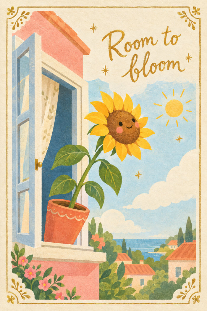Sunny Growth — elegant style divorce / breakup greeting card