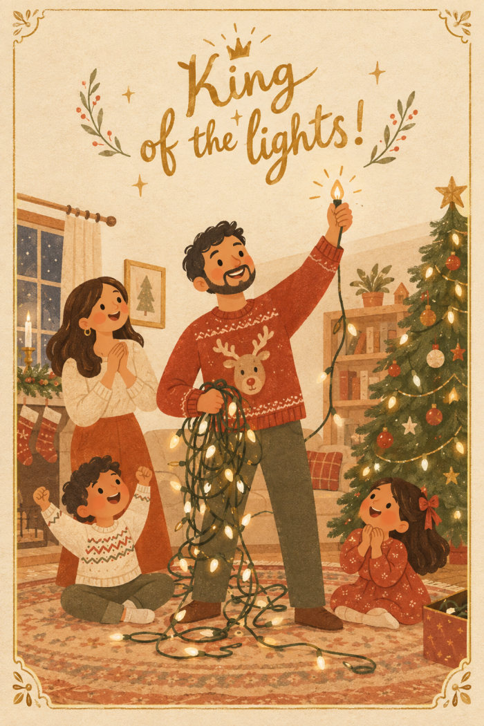 Light Triumph — elegant style christmas greeting card