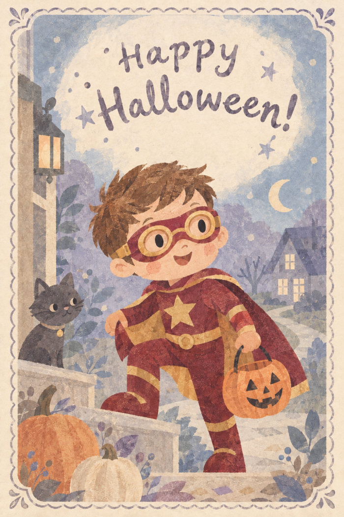 Star Costume — halloween greeting card