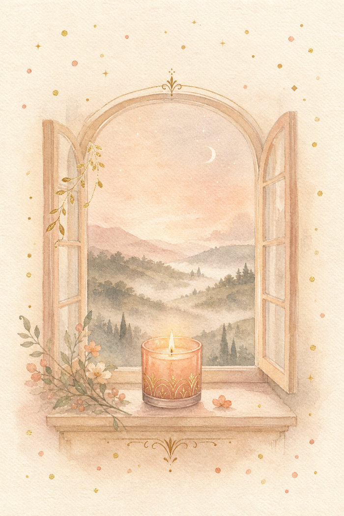 Candle Window — condolences greeting card