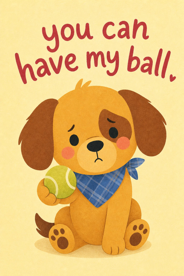 Pleading Puppy — colorful style love greeting card