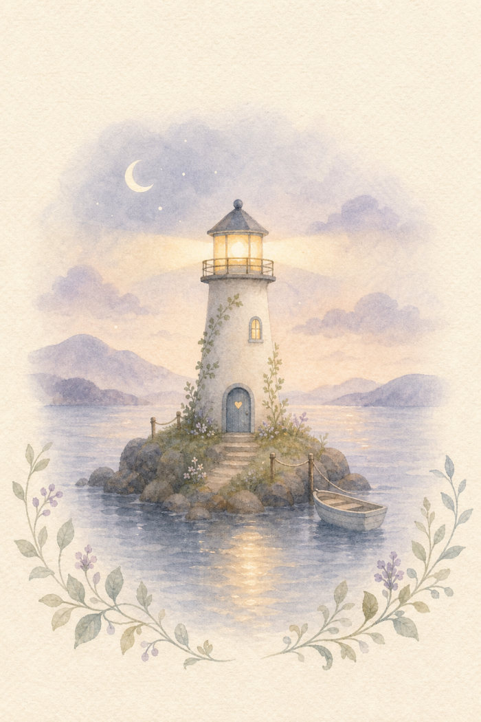 Lighthouse Haven — sympathy greeting card