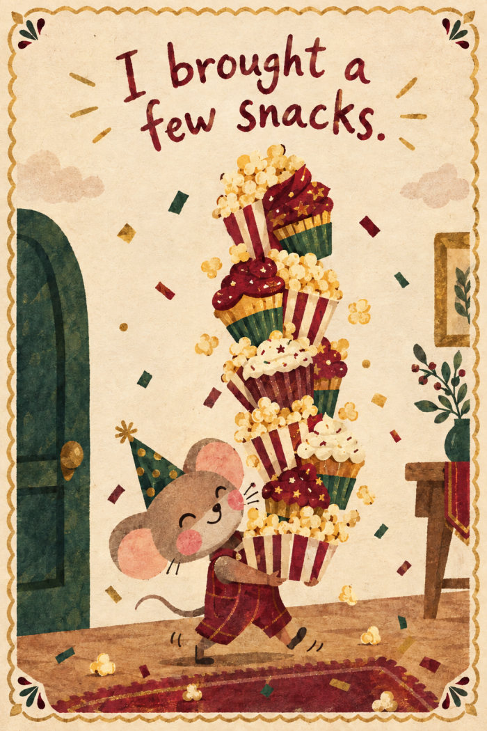 Snack Tower — birthday greeting card