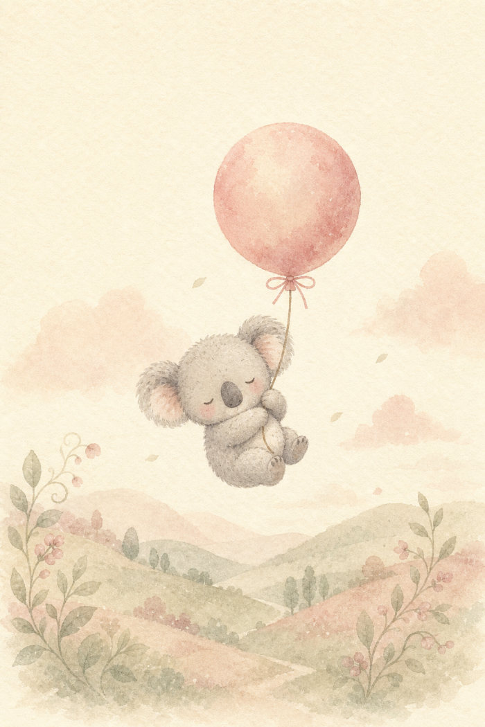 Koala Balloon — birthday greeting card