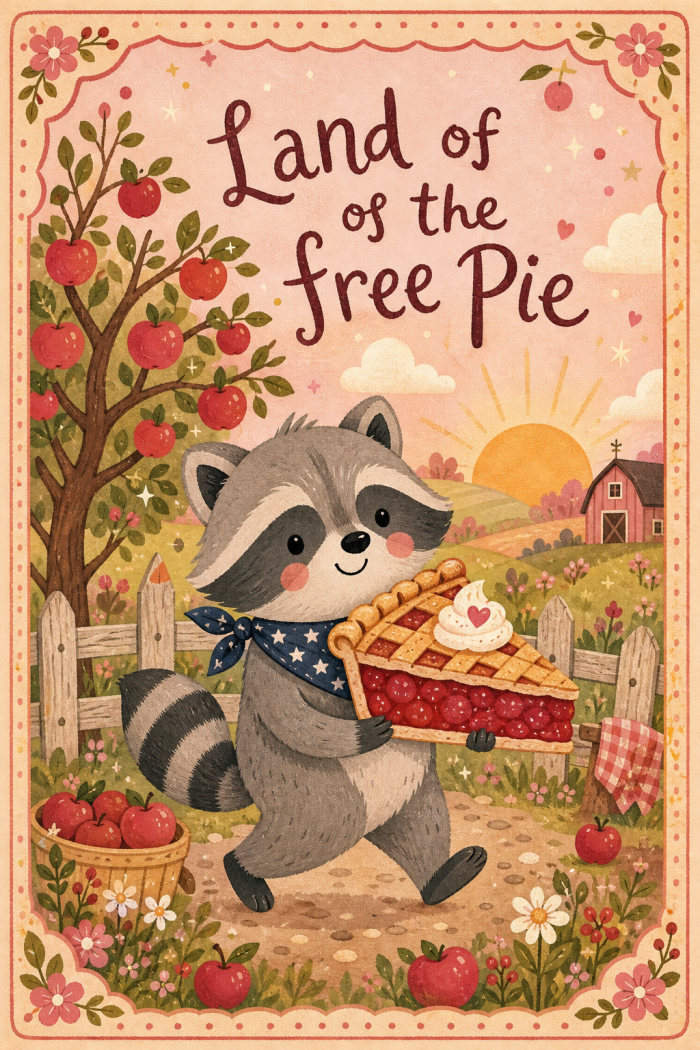Pie Bandit — 4th of july greeting card