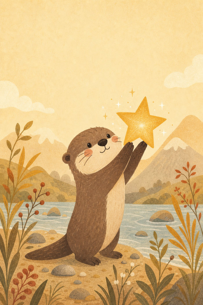 Star Otter — congratulations greeting card