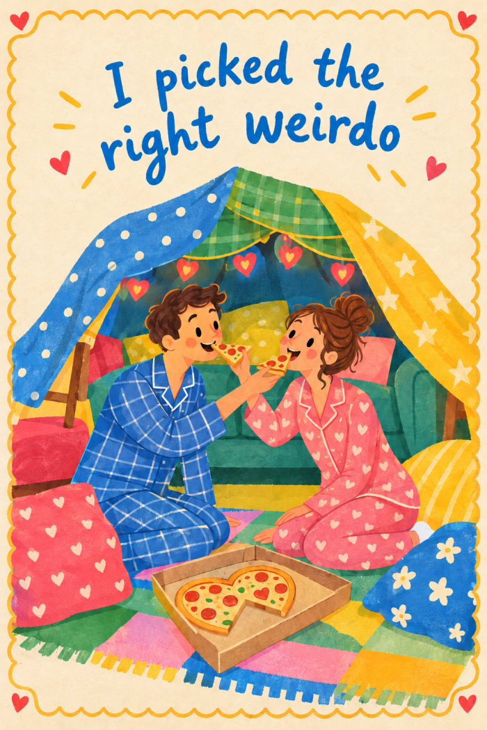 Blanket Feast — valentine's day greeting card