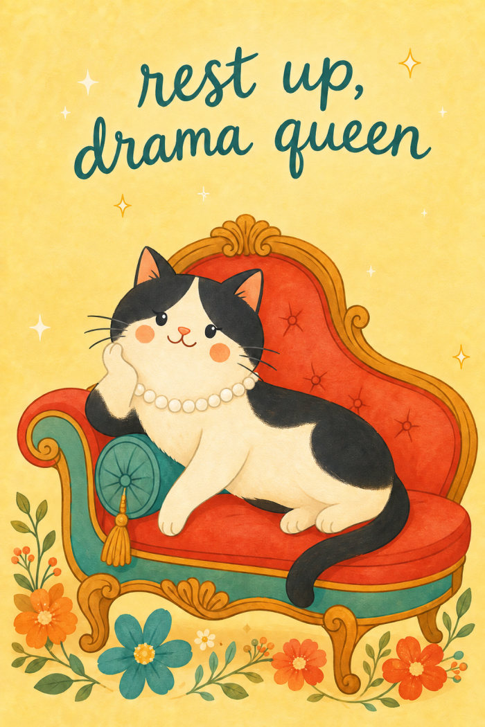 Royal Relaxation — colorful style get well soon greeting card