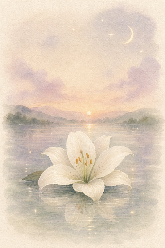 Gentle Reflection — calm style condolences greeting card