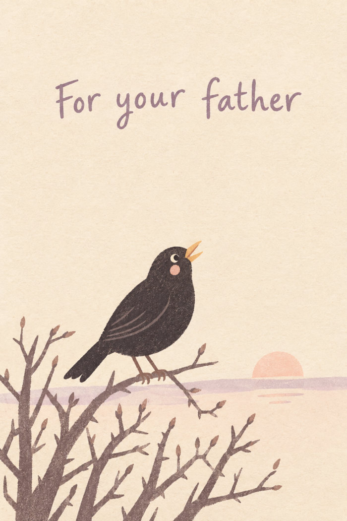 Morning Song — minimal style condolences greeting card