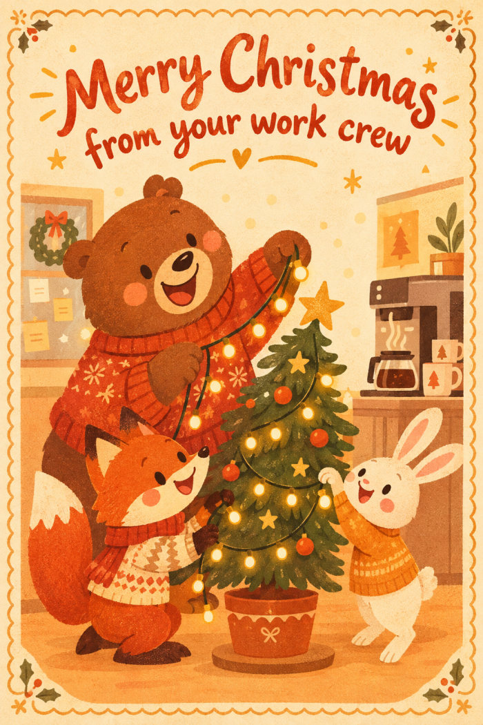 Workplace Cheer — christmas greeting card