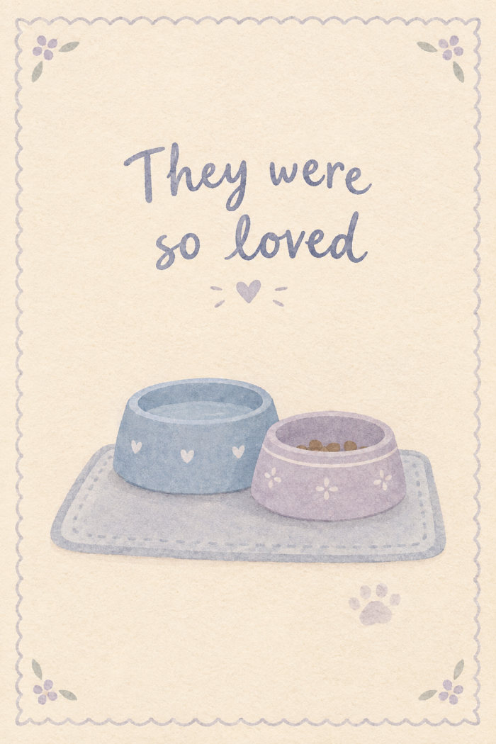 Quiet Bowls — calm style condolences greeting card