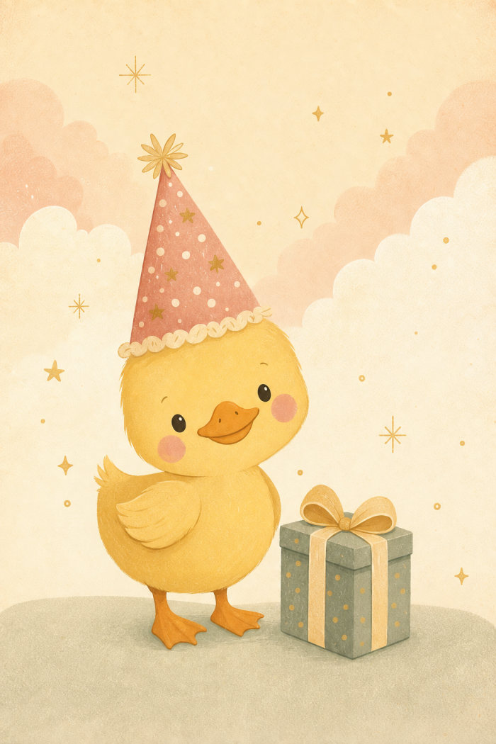 Party Duckling — birthday greeting card