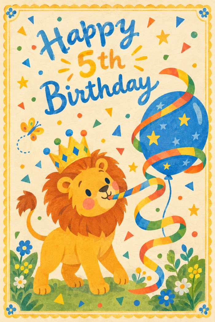 Party Crown — birthday greeting card