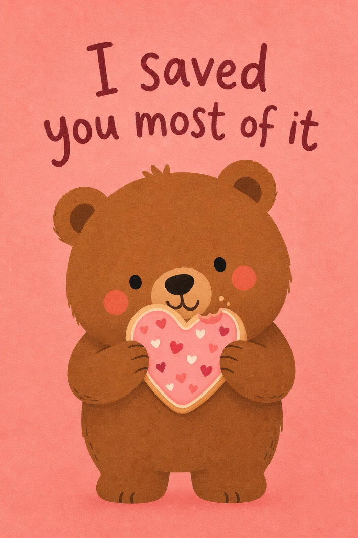 Cookie Heart — colorful style love greeting card