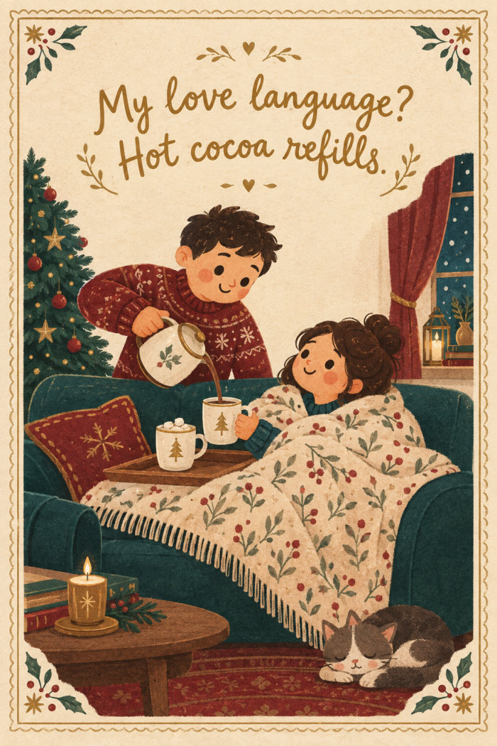 Cozy Refill — elegant style christmas greeting card