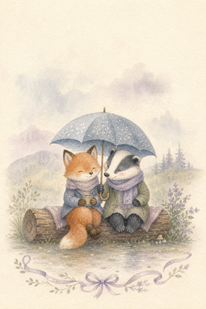 Forest Companions — calm style friendship greeting card