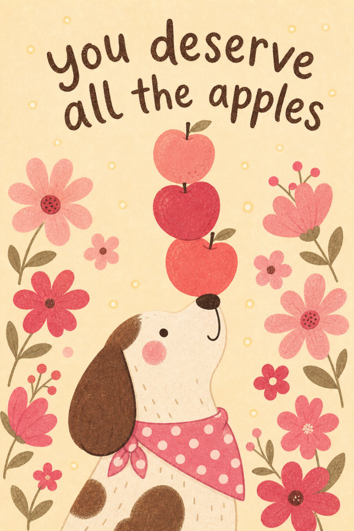 Balancing Pup — teacher appreciation greeting card