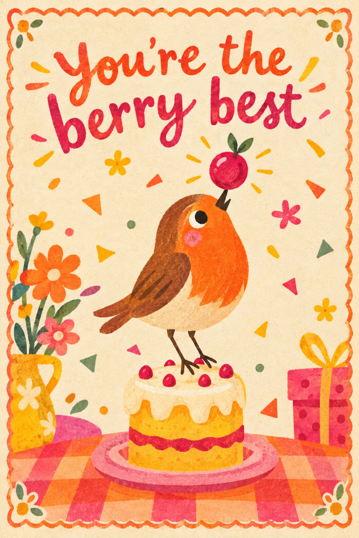 Berry Balance — birthday greeting card