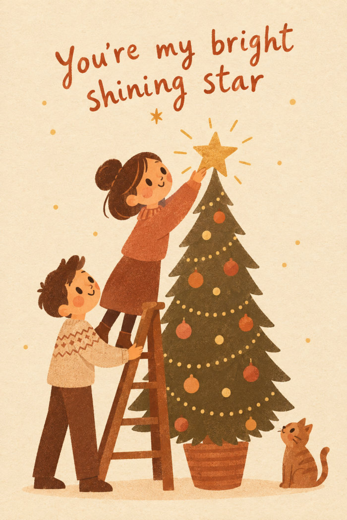 Star Ladder — christmas greeting card