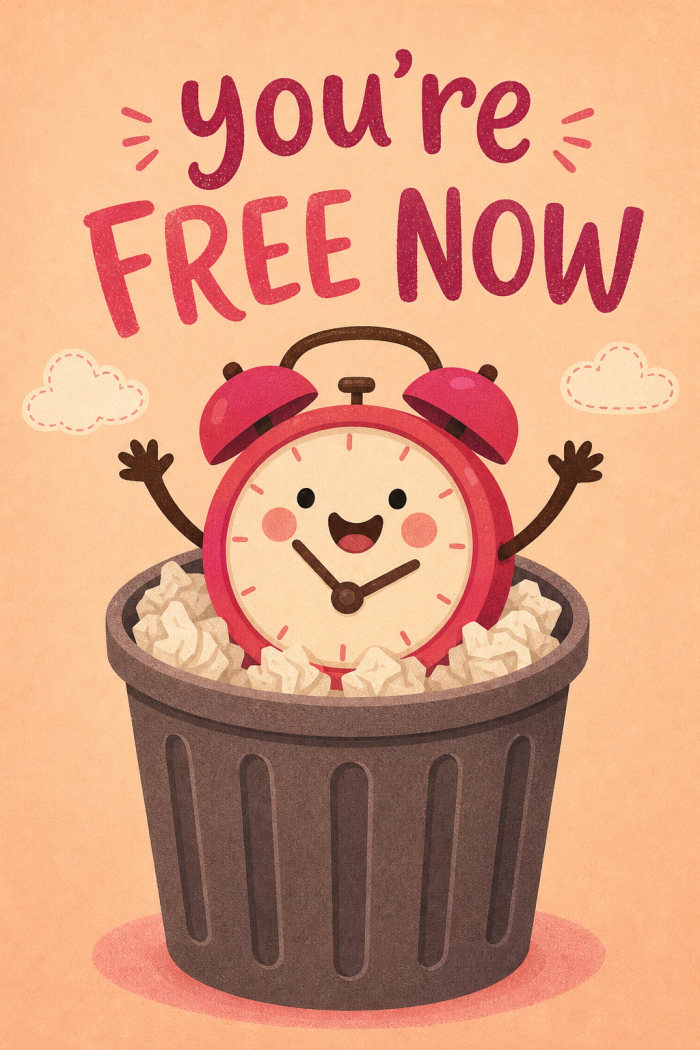 Happy Clock — colorful style retirement greeting card