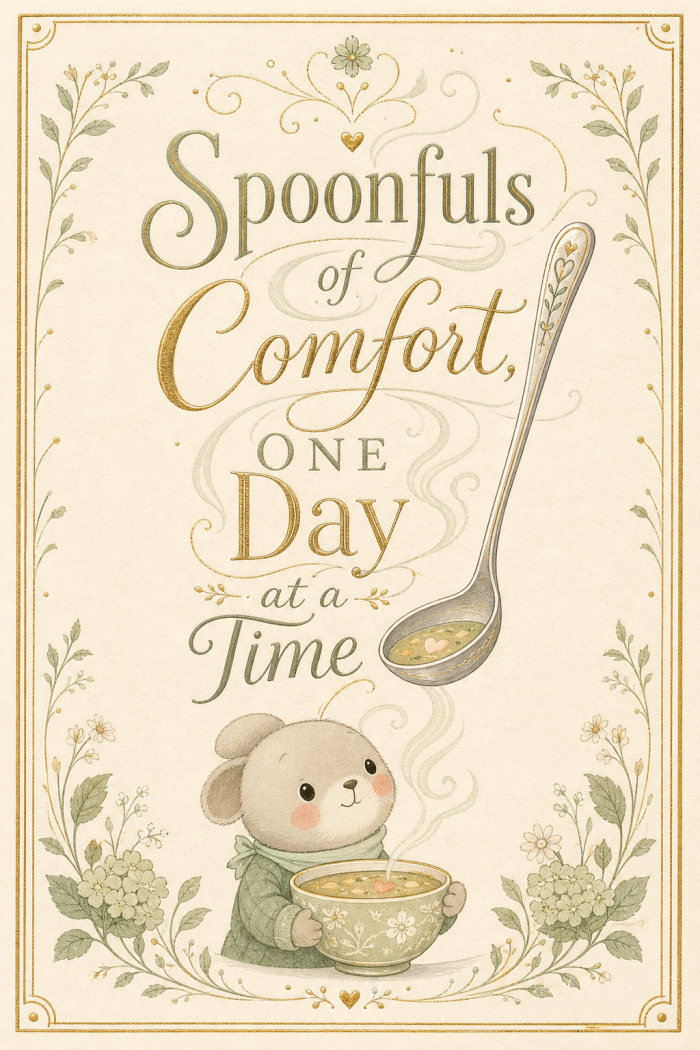 Cozy Soup — elegant style get well soon greeting card
