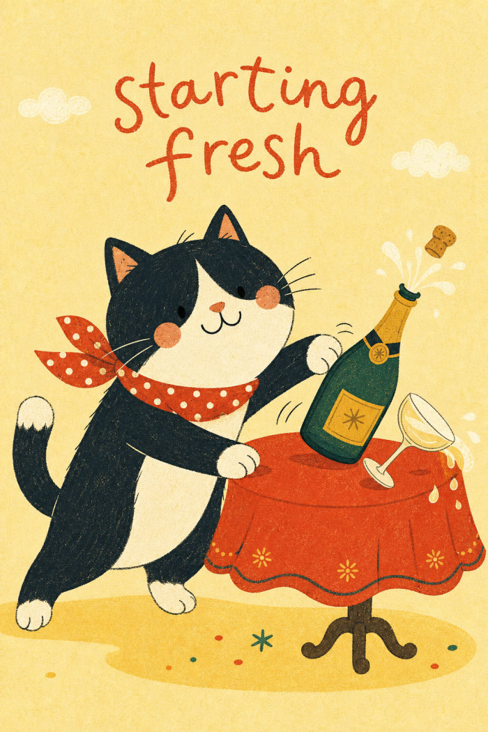 Cheerful Toasts — new year greeting card