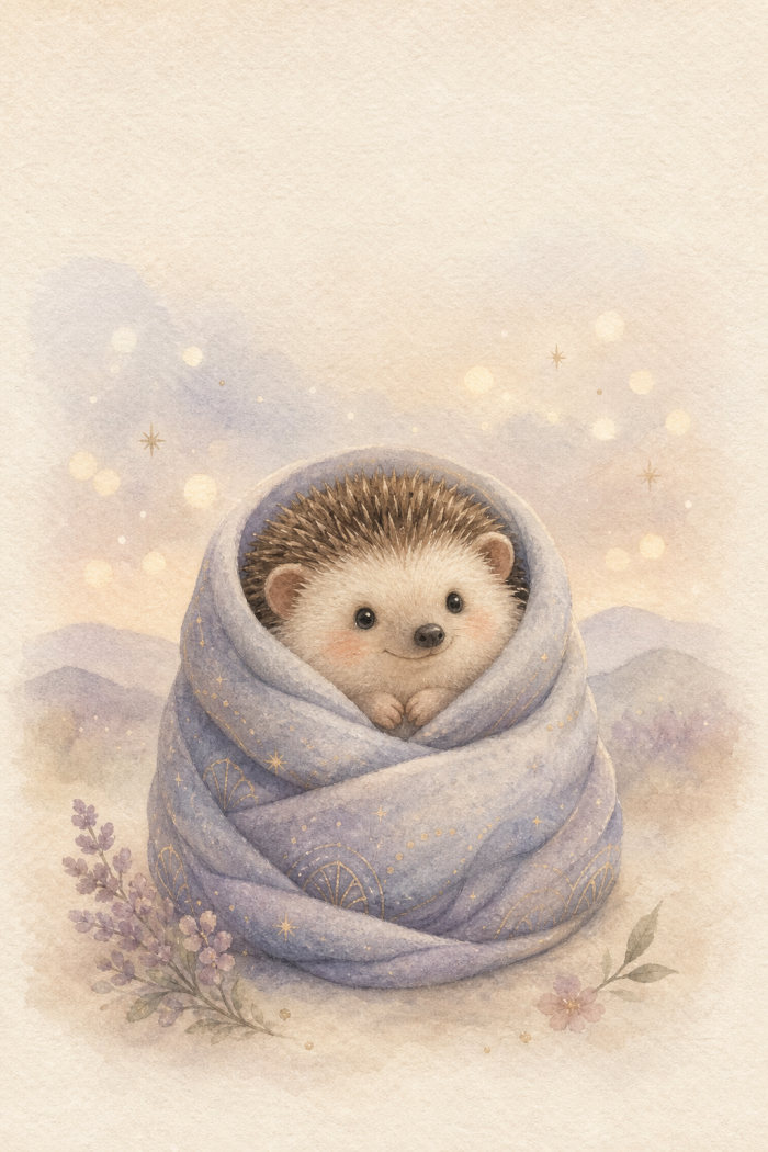 Cozy Hedgehog — elegant style get well soon greeting card