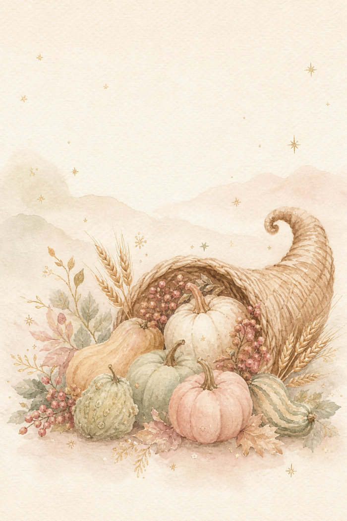 Autumn Harvest — elegant style thanksgiving greeting card