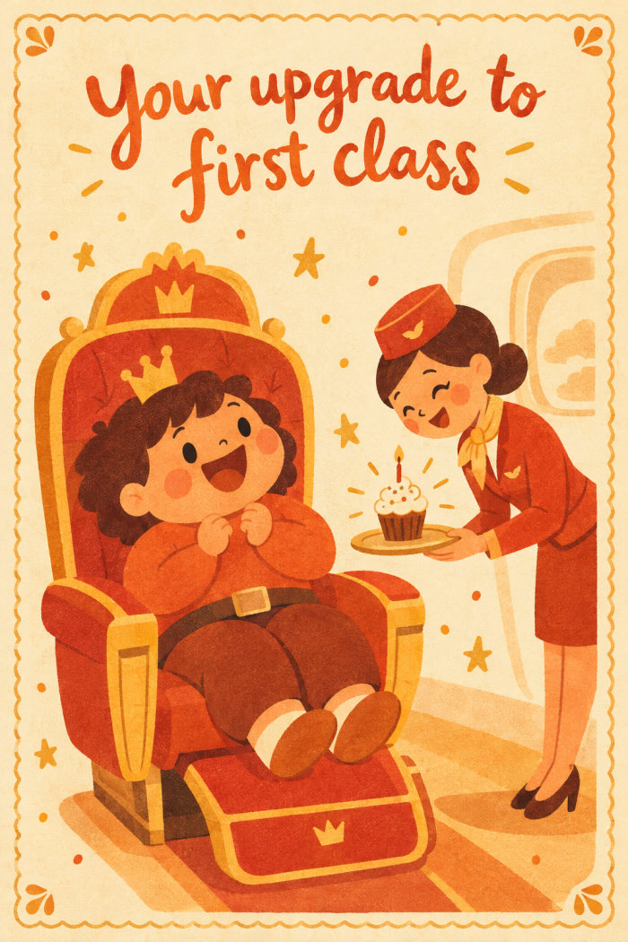 Throne Upgrade — birthday greeting card