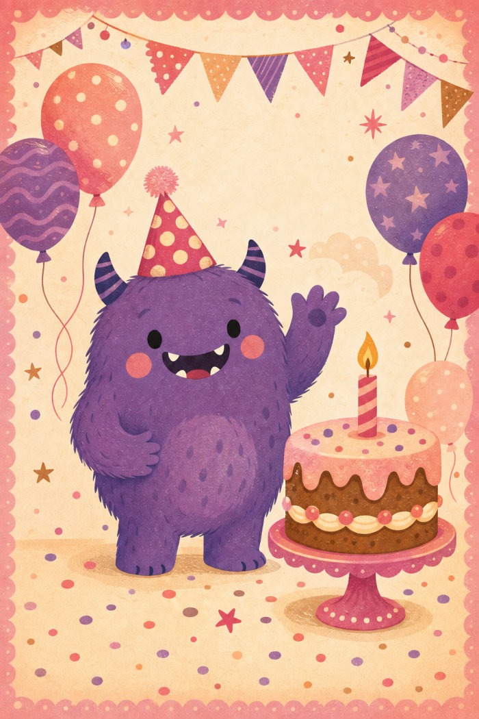 Party Monster — birthday greeting card