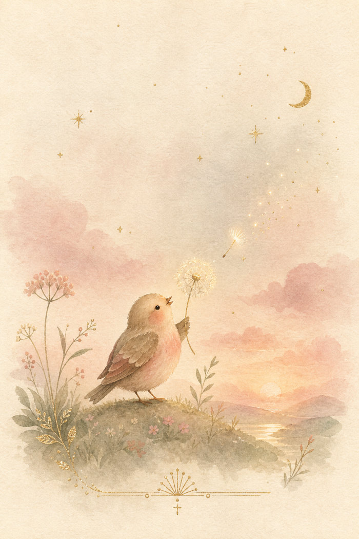 Dandelion Wishes — elegant style condolences greeting card