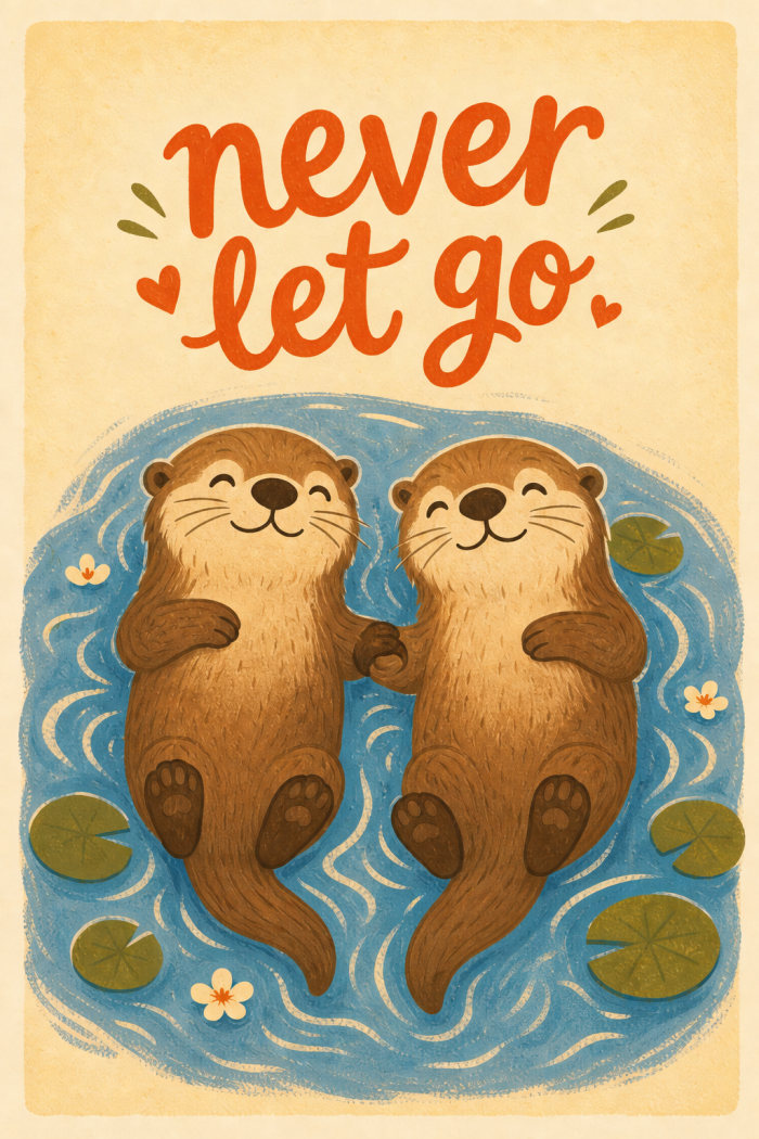 Otter Love — anniversary greeting card