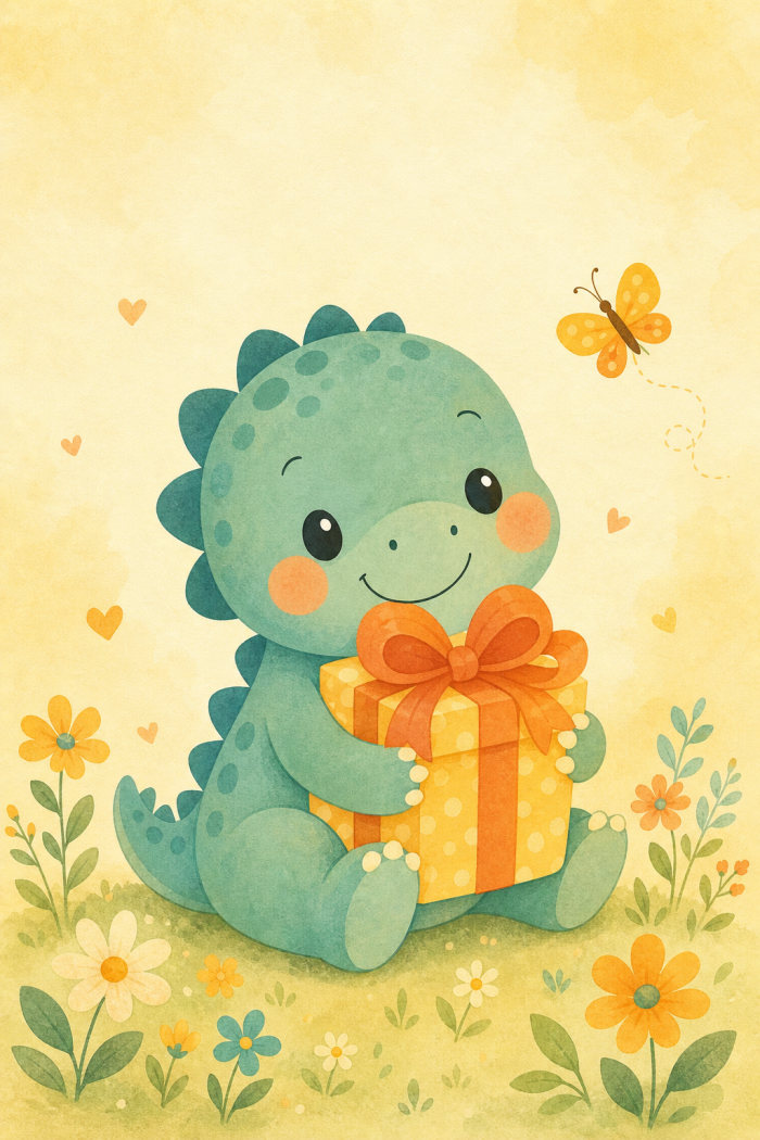 Dinosaur Gift — birthday greeting card
