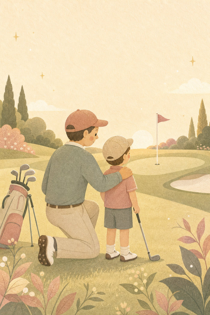 Golf Buddies — minimal style father's day greeting card