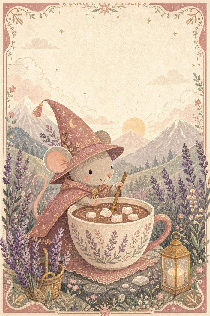 Witchy Mouse — halloween greeting card