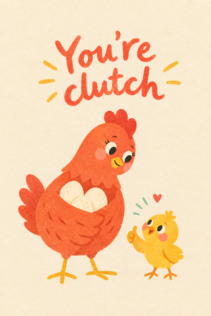 Nest Hug — minimal style thank you greeting card