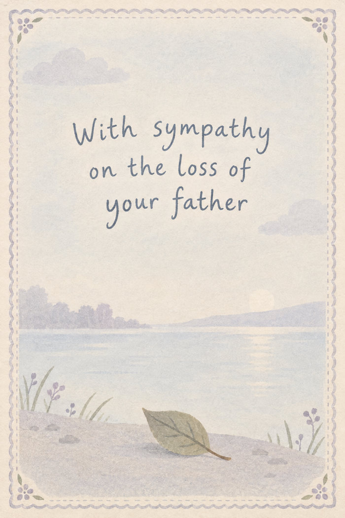 Quiet Shore — calm style condolences greeting card