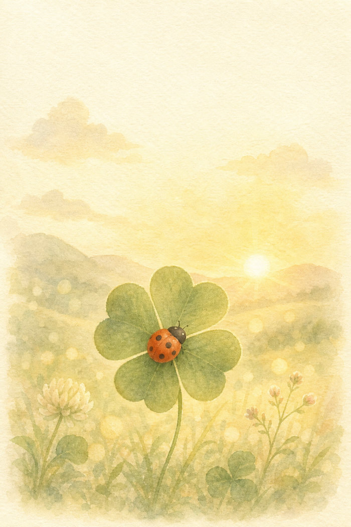 Lucky Evening — calm style good luck greeting card