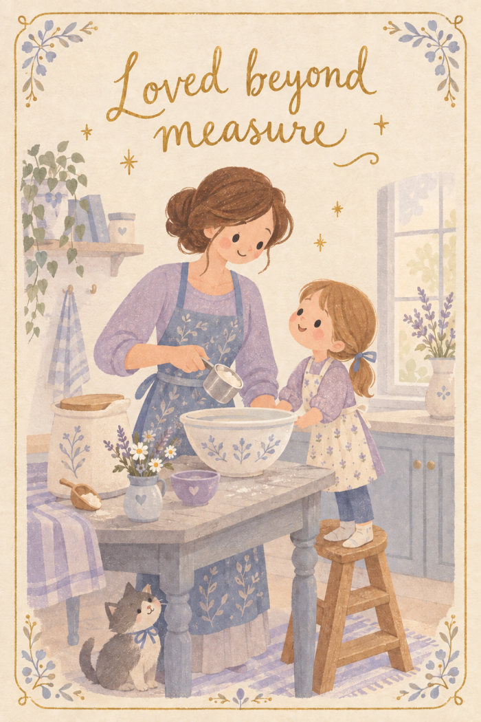 Flour Together — elegant style mother's day greeting card