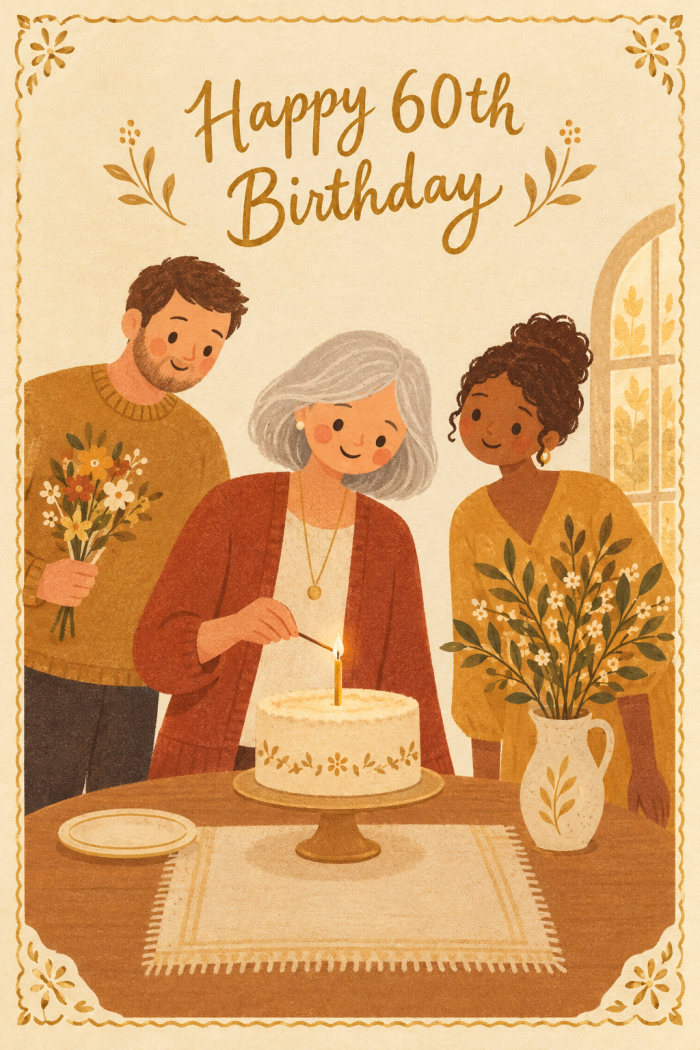 Candle Glow — birthday greeting card