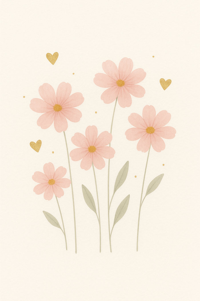 Pink Blossoms — anniversary greeting card