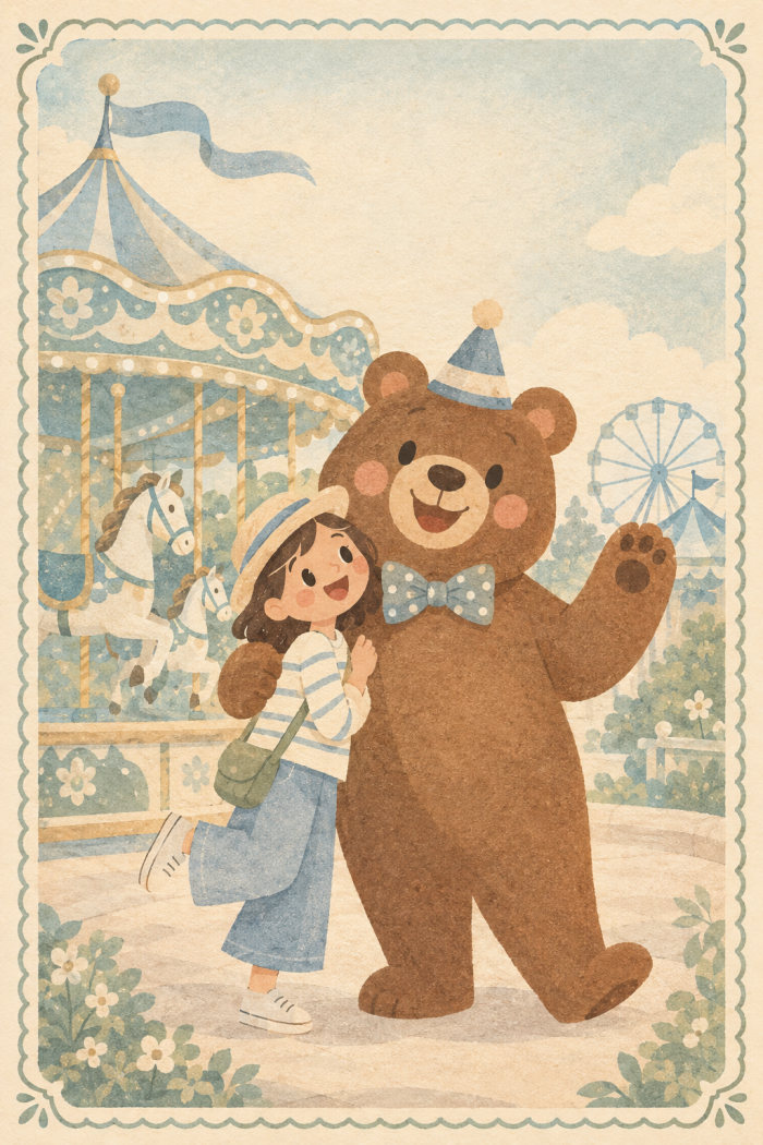 Fairground Hug — birthday greeting card